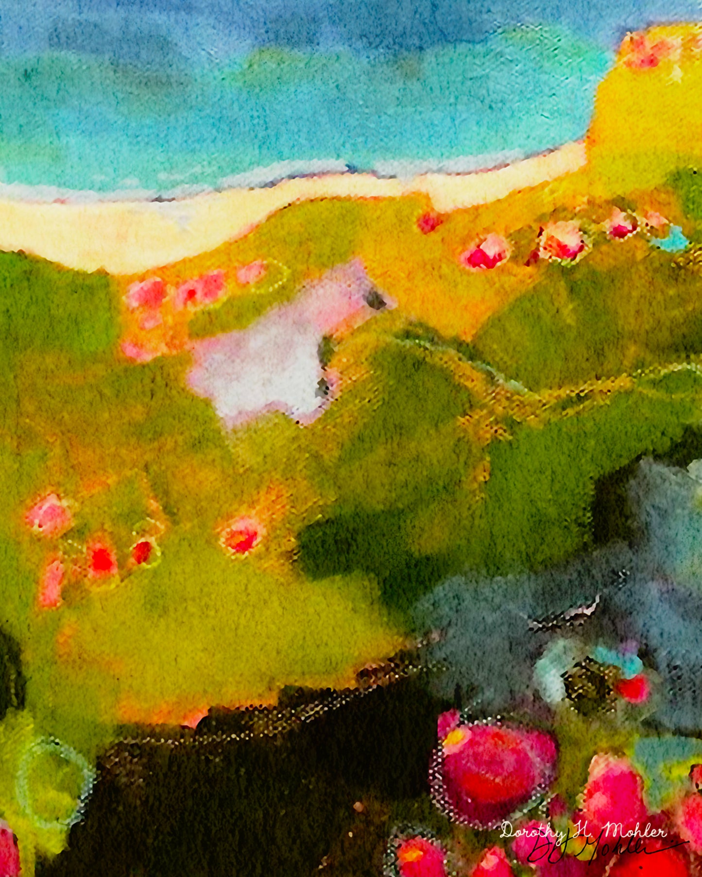 Coastal Gem — Abstract Coastal Landscape Art Print