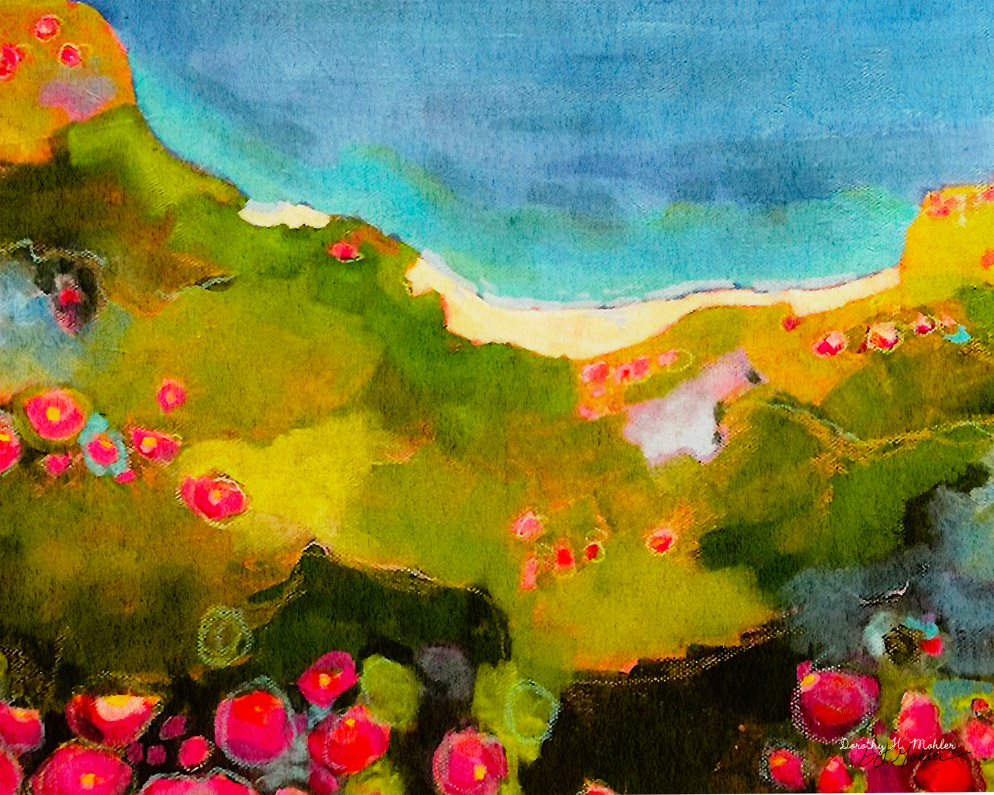 Coastal Gem — Abstract Coastal Landscape Art Print
