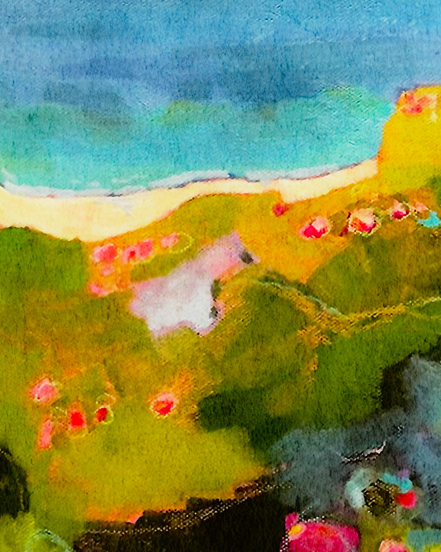 Coastal Gem — Abstract Coastal Landscape Art Print