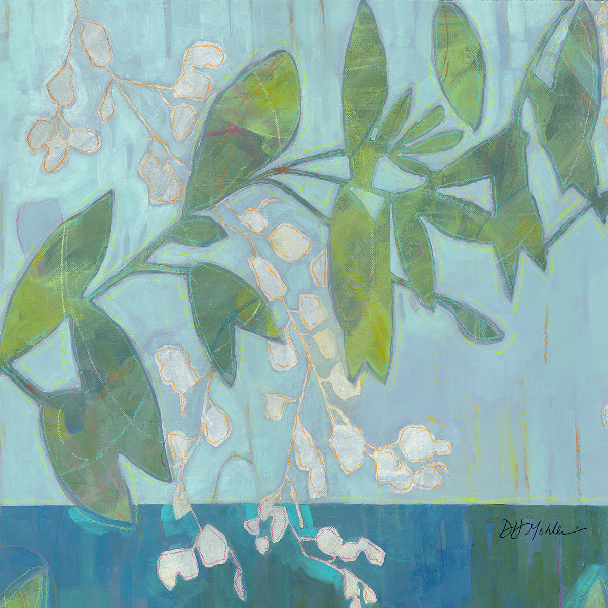 Green Haven - Wood Block Print | Botanical Wall Art