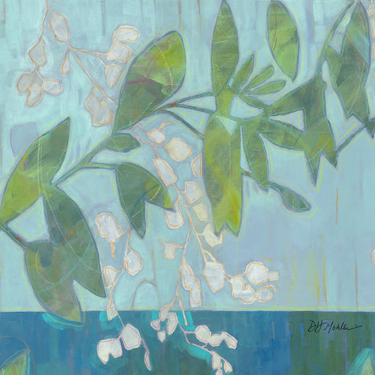 Green Haven - Wood Block Print | Botanical Wall Art