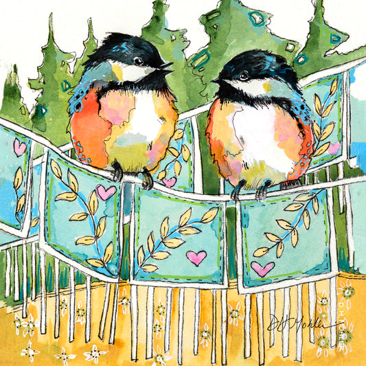 I'm Listening - Wood Block Print |  Chickadee Wall Art