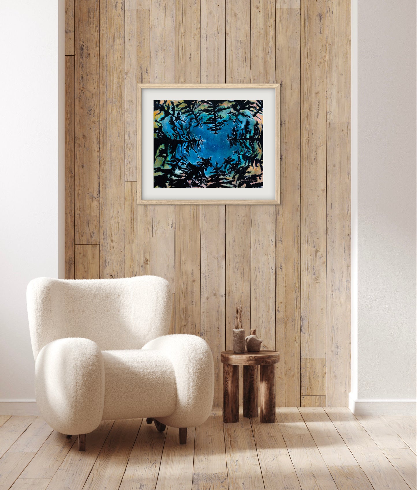 Looking Up to the Heavens — Forest Night Sky Art Print