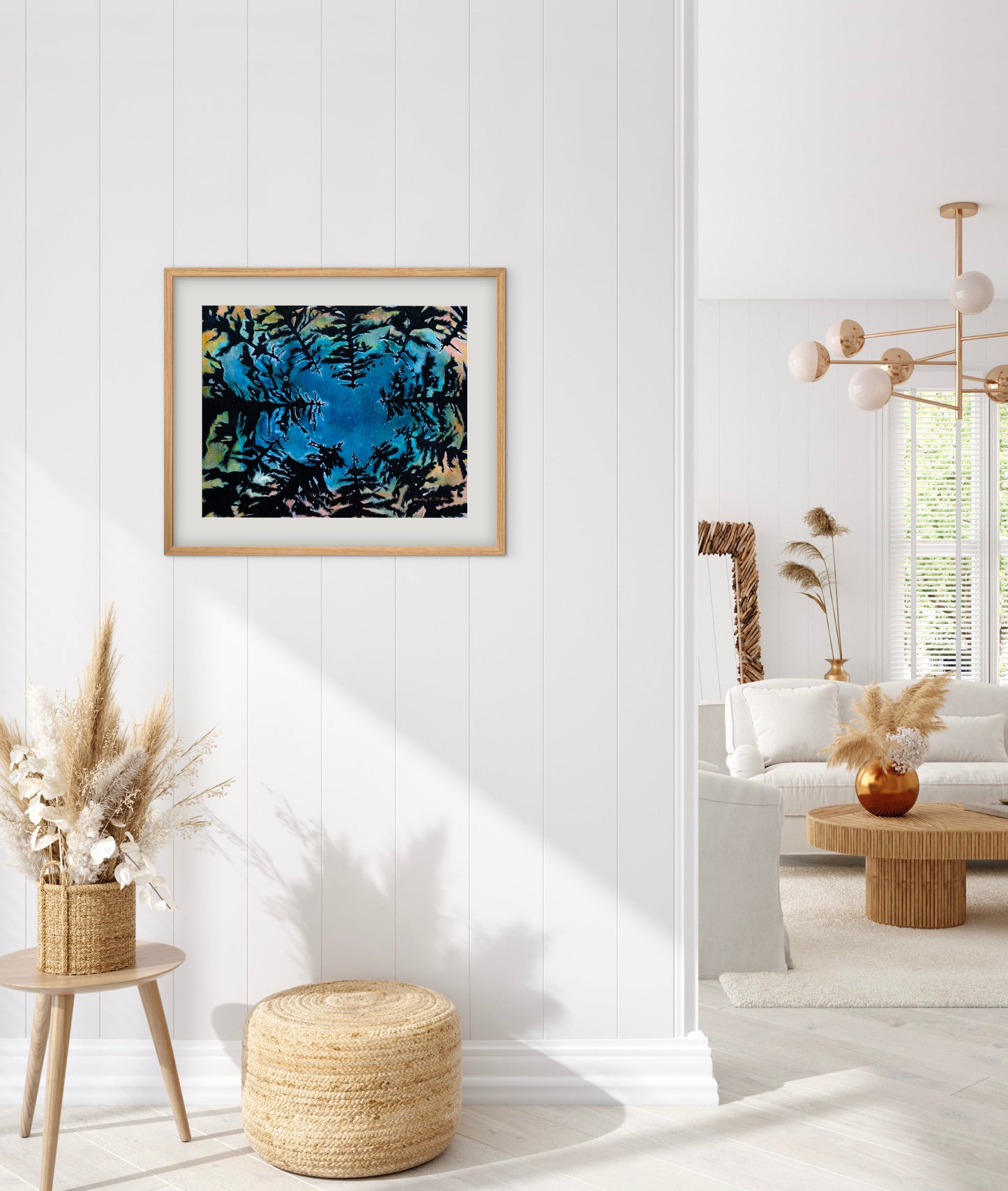 Looking Up to the Heavens — Forest Night Sky Art Print