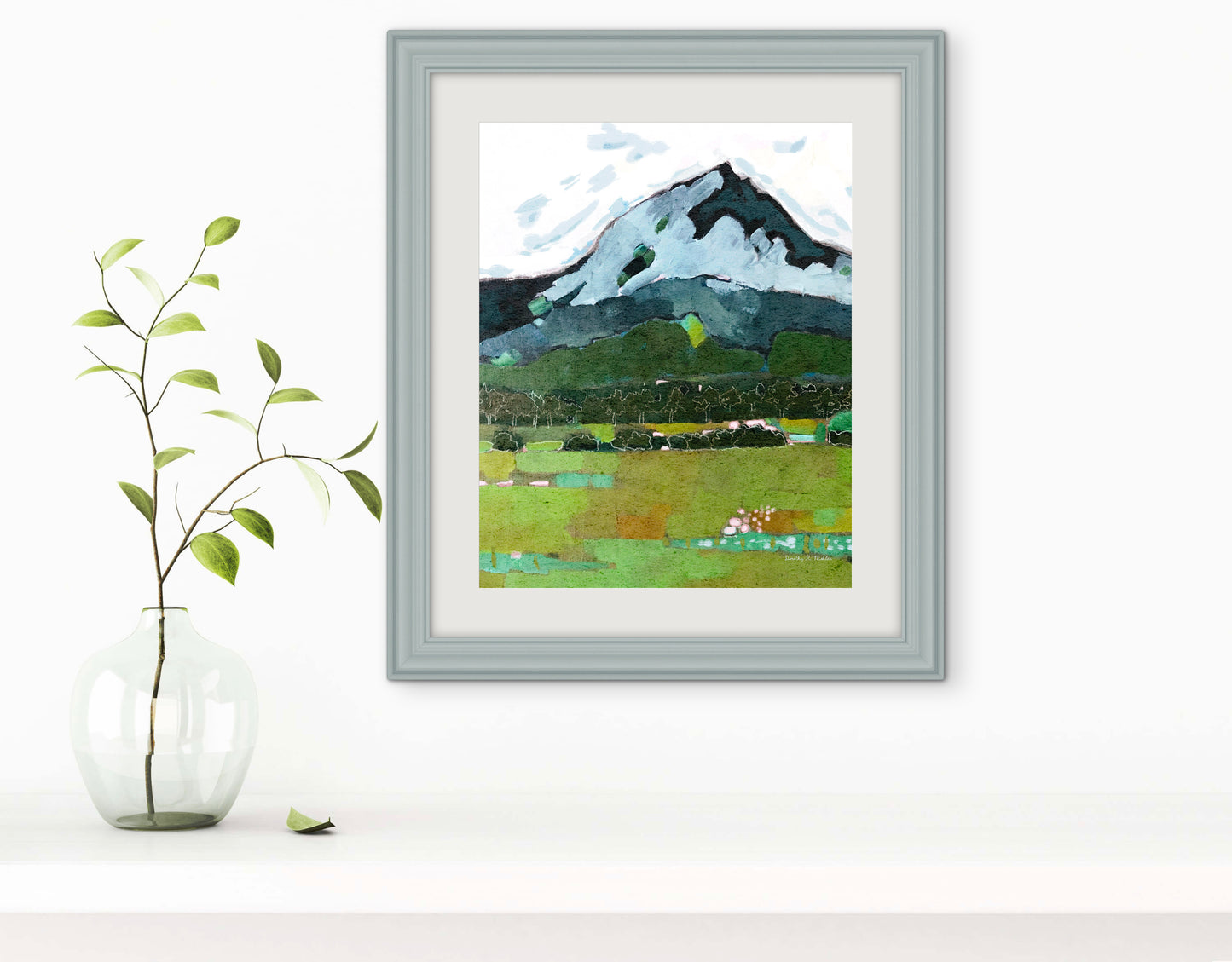Oregon Valley - Contemporary Landscape Art - Mountains, Valley and Trees