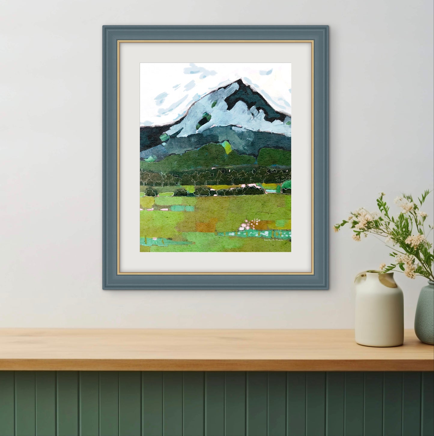 Oregon Valley - Contemporary Landscape Art - Mountains, Valley and Trees