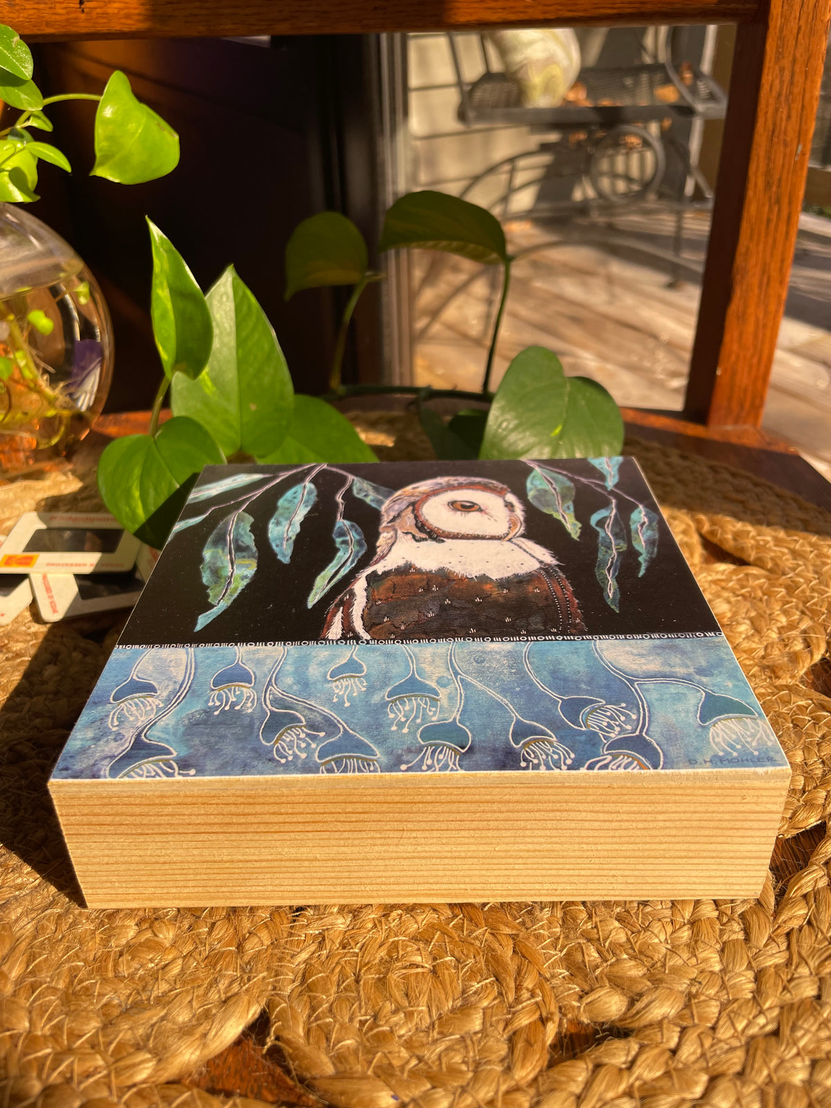 My Owl - Wood Block Print | Barn Owl Wall Art
