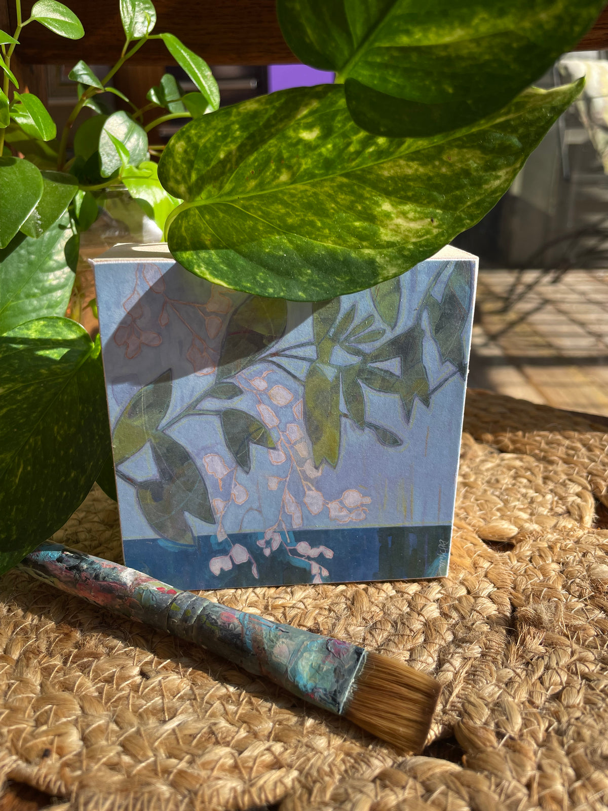 Green Haven - Wood Block Print | Botanical Wall Art