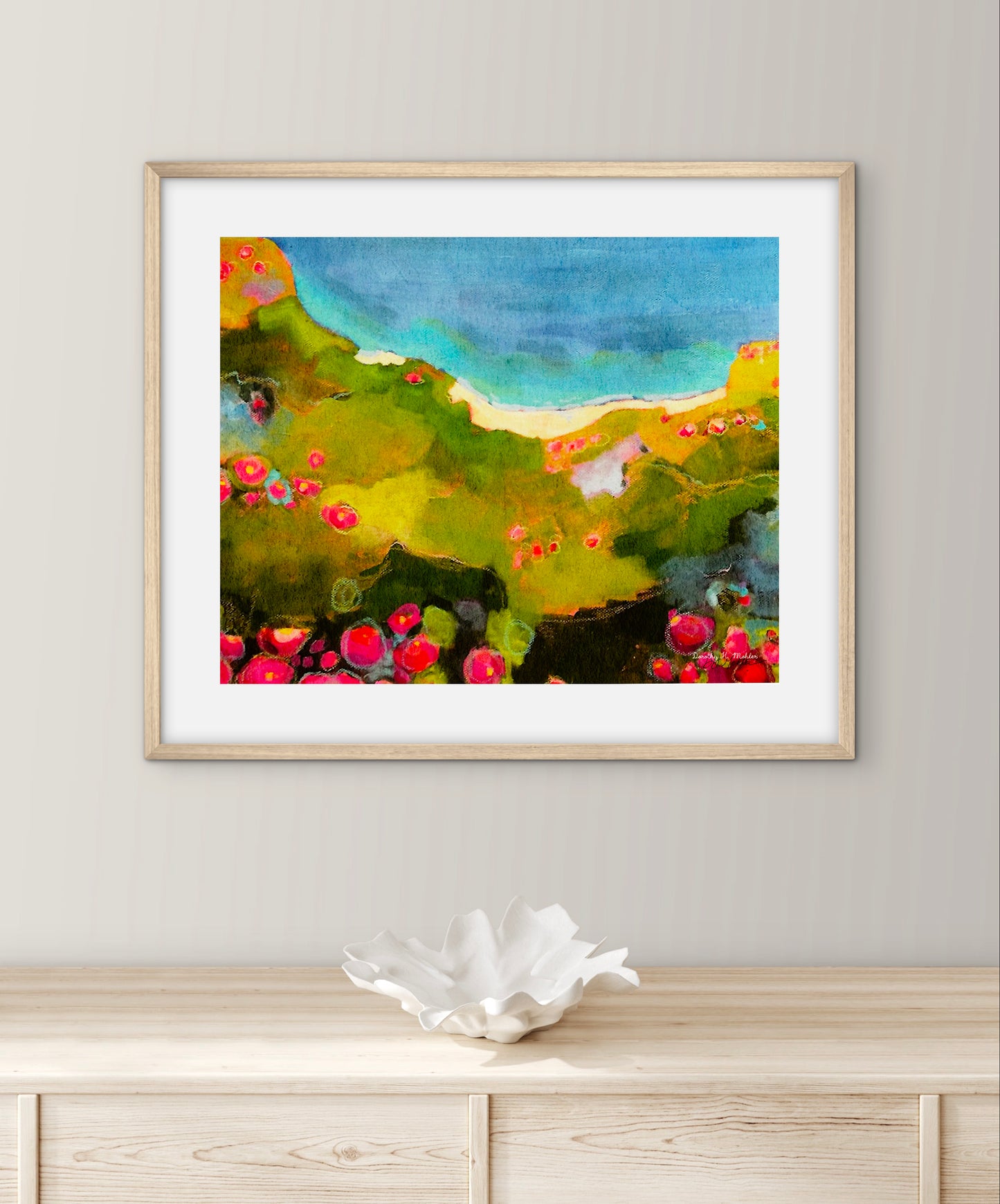 Coastal Gem — Abstract Coastal Landscape Art Print