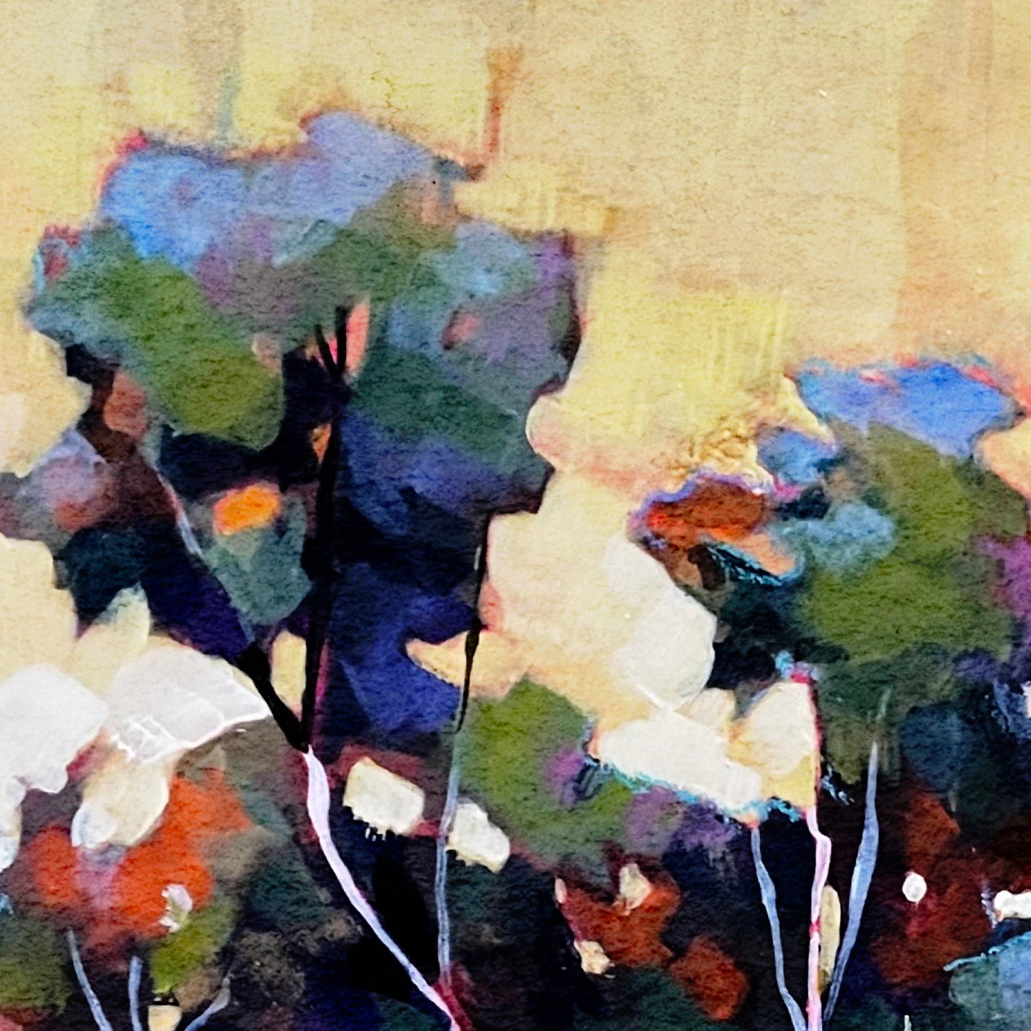 Trees at Golden Hour - Contemporary Landscape Print of Trees